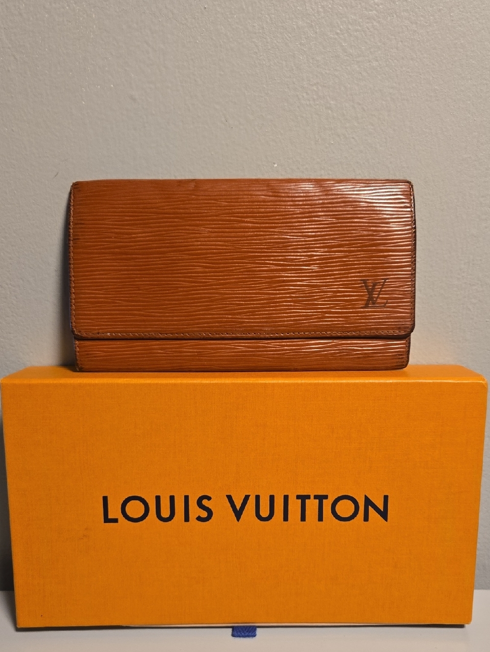 Louis Vuitton Epi Leather Wallet Cognac